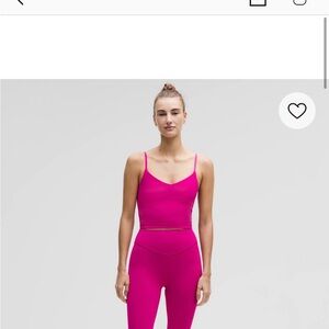 Lulu Lemon Align™ Cropped Cami Tank Top in Ripened Raspberry